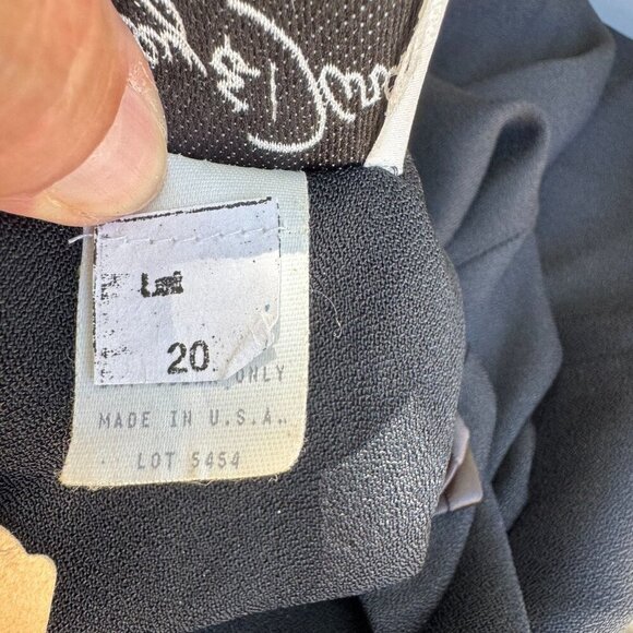 Jeffrey & Dara Vintage Black Rose Button Scoop Neck Wide Leg Jumpsuit New 20 - Picture 11 of 12